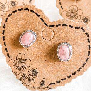 ✨Rhodochrosite Stud Earrings s925 ✨